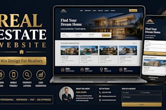 design a wix real estate website for agents and property businesses