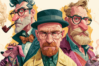 draw cartoon illustrations for you