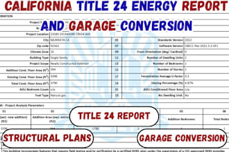 draw title 24 garage conversion compliance plans for residential permit project