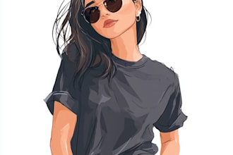 draw cartoon illustration for your clothing brand