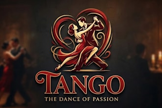 design a passionate and elegant tango logo
