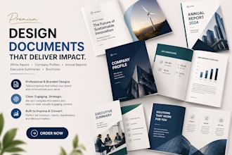 design white paper company profile annual report executive summary brochures