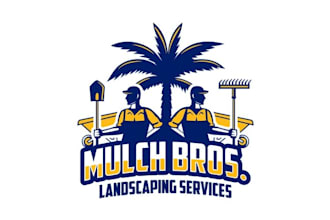 make fun mulch and landscaping logo for new business