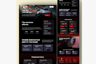 develop car dealership website, car rental website, car repair, garage website