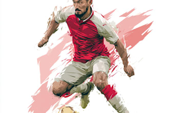 design sport player into vector, illustration ,cartoon football