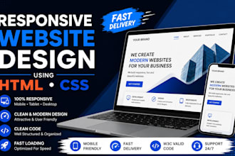 design a responsive website using HTML or CSS
