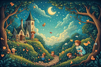 create custom illustration for childrens books cover