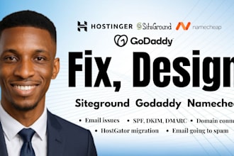 fix, design email issues siteground, hostgator cpanel vps, ssl namecheap godaddy