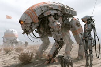 design spectacular robots, cyborgs and mechs