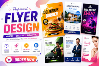 create modern flyer design