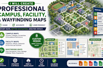 create professional campus, facility, and wayfinding maps