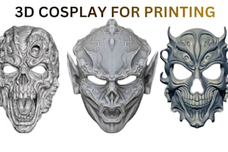 custom 3d cosplay model, 3d helmet model, 3d mask, 3d halloween, 3d sword model