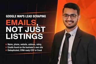 do google map scraping for local business leads with emails