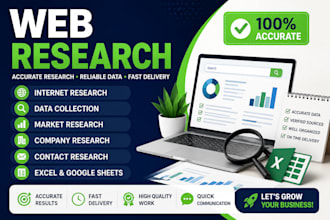 do accurate web research,data collect and internet research