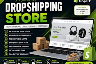 create a dropshipping store, revamp a shopify website