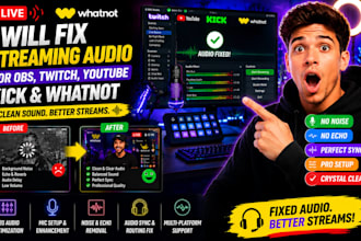 fix streaming audio for obs twitch youtube kick and whatnot