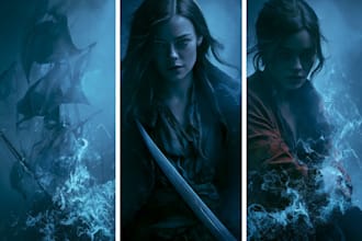 do a sci fi fantasy book cover design that sells
