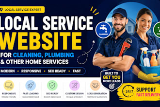 build a responsive wordpress website for cleaning or plumbing businesses