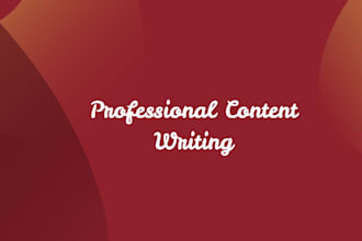 do professional content writing