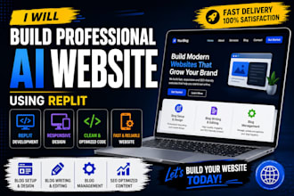 create a professional ai website using replit