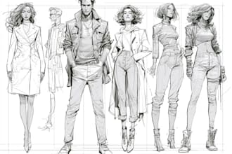draw sketches with your character