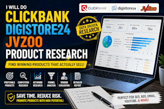 do profiable affiliate products research across clickbank digistore24 and jvzoo