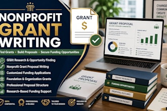 research grants and create nonprofit grant proposal