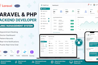 create a full stack laravel web application