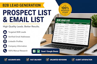 do b2b lead generation,prospect list building and email list