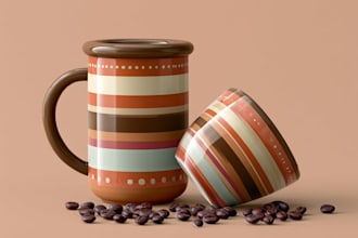 create trendy coffee mug design for your pod business