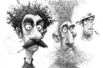 draw scribble sketch art portrait for you