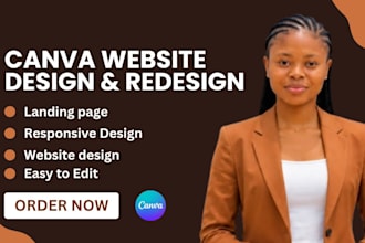 canva website design landing page
