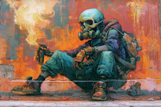 paint real graffiti art on the street wall art