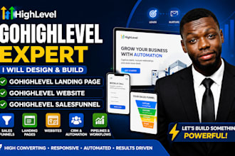 design gohighlevel landing page, gohighlevel website, salesfunnel