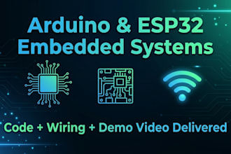 build arduino or esp32 embedded systems projects with sensors