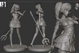 sculpt custom action figure statues anime character 3d model stl for 3d printing
