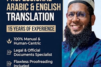 be your expert arabic and english translator