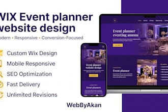 design wix event planner website wix for wedding planners photographers event