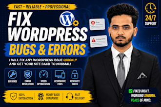 repair any kind of wordpress bug and elementor errors