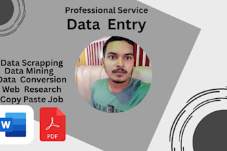 do fastest data entry ,copy paste and wed research job