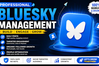 be your bluesky manager for organic growth and marketing