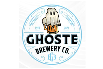 design custom ghoste brewery company logo