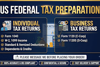 prepare US federal tax returns for individuals form 1040