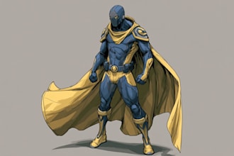create cartoon avatar and superhero character