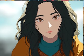 create a custom anime oc character illustration