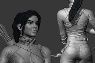 create a 3d printable model, 3d miniature, 3d character model, 3d custom design