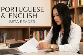 be your professional book beta reader in portuguese and english
