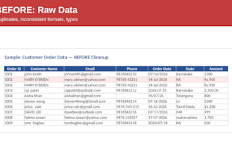do accurate data entry and excel spreadsheet cleanup