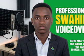 record a professional male swahili voice over