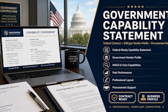 create government capability statement for federal contracts